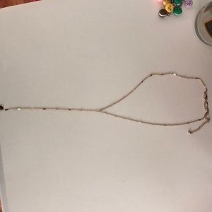 Long chain golden necklace